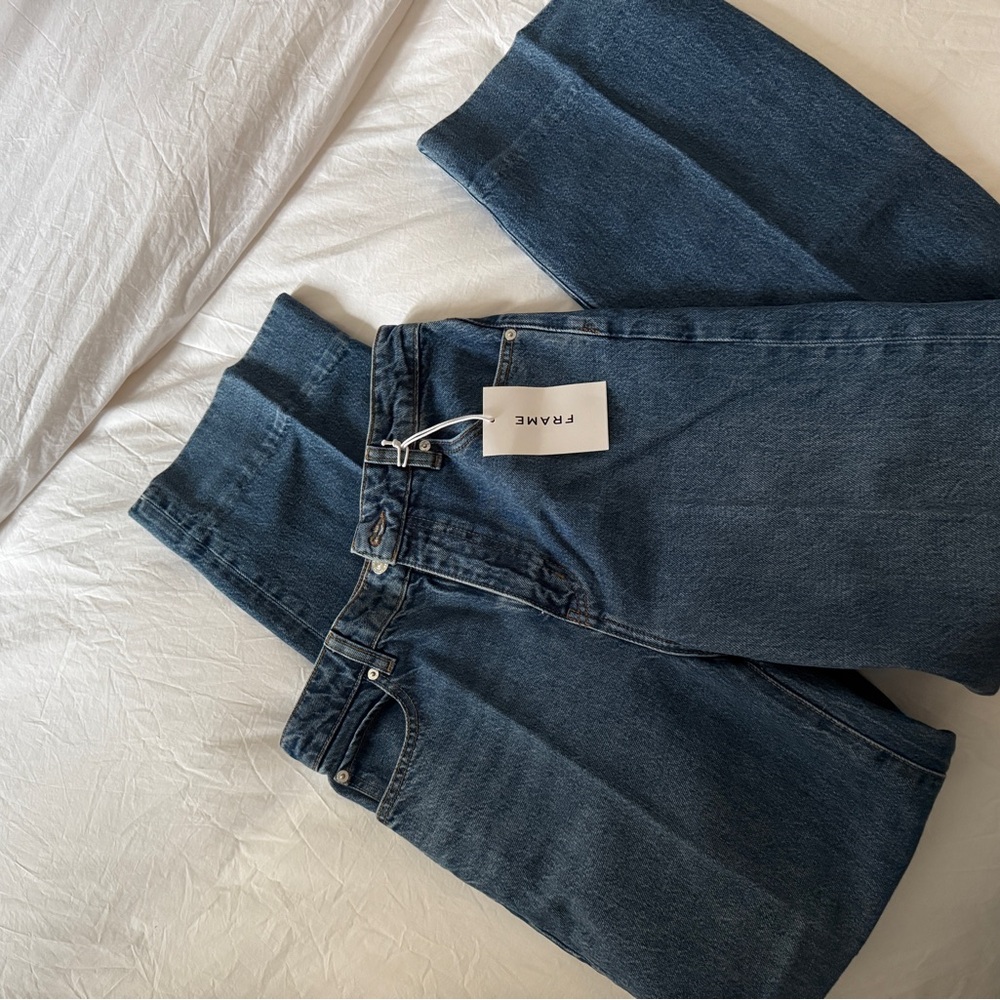 Frame Denim Blue Straight Leg Jeans - Picture 15 of 16
